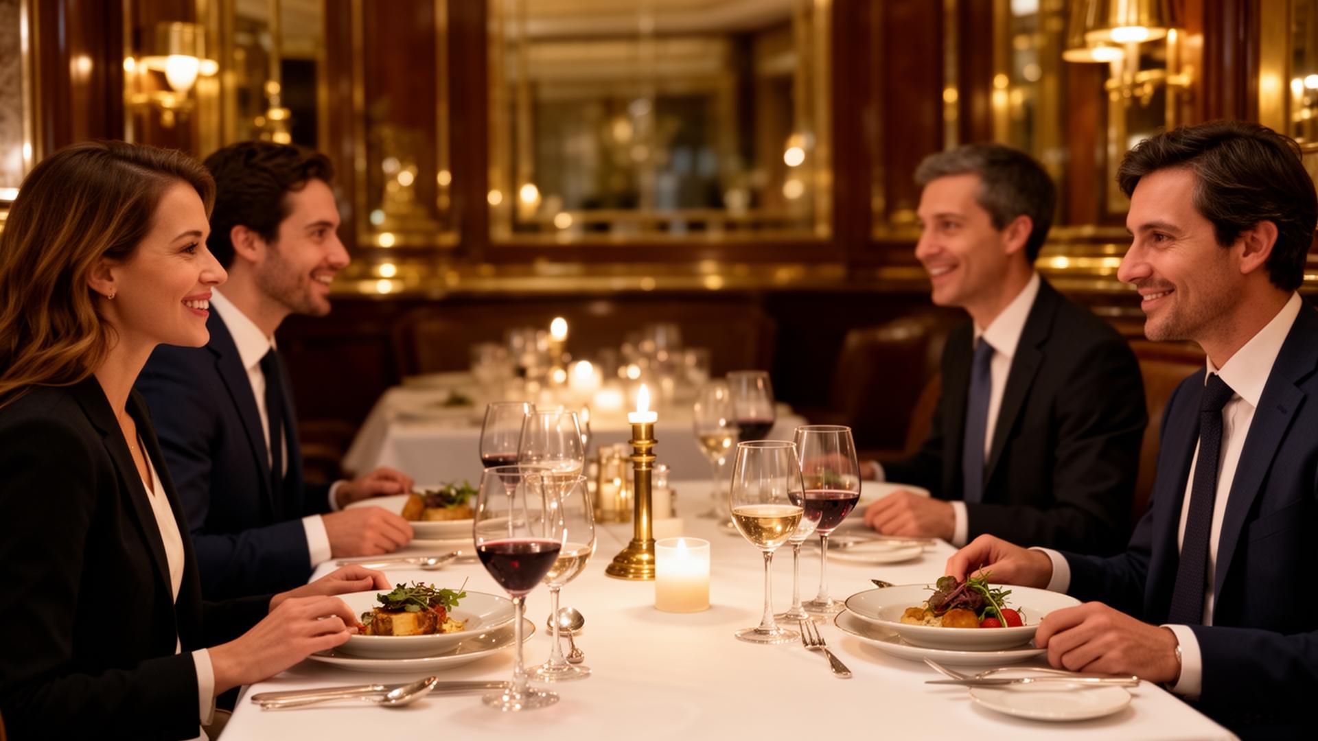 Geschäftsessen in Premium-Restaurant